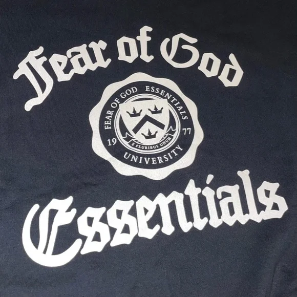 Fear of God Essentials Heavy Fleece Vintage Shrunken Hoodie Black Size Small